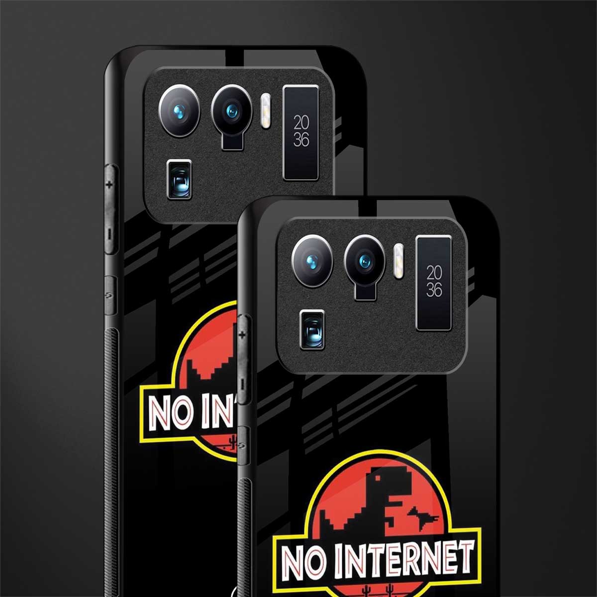 jurassic park no internet glass case for mi 11 ultra 5g image-2