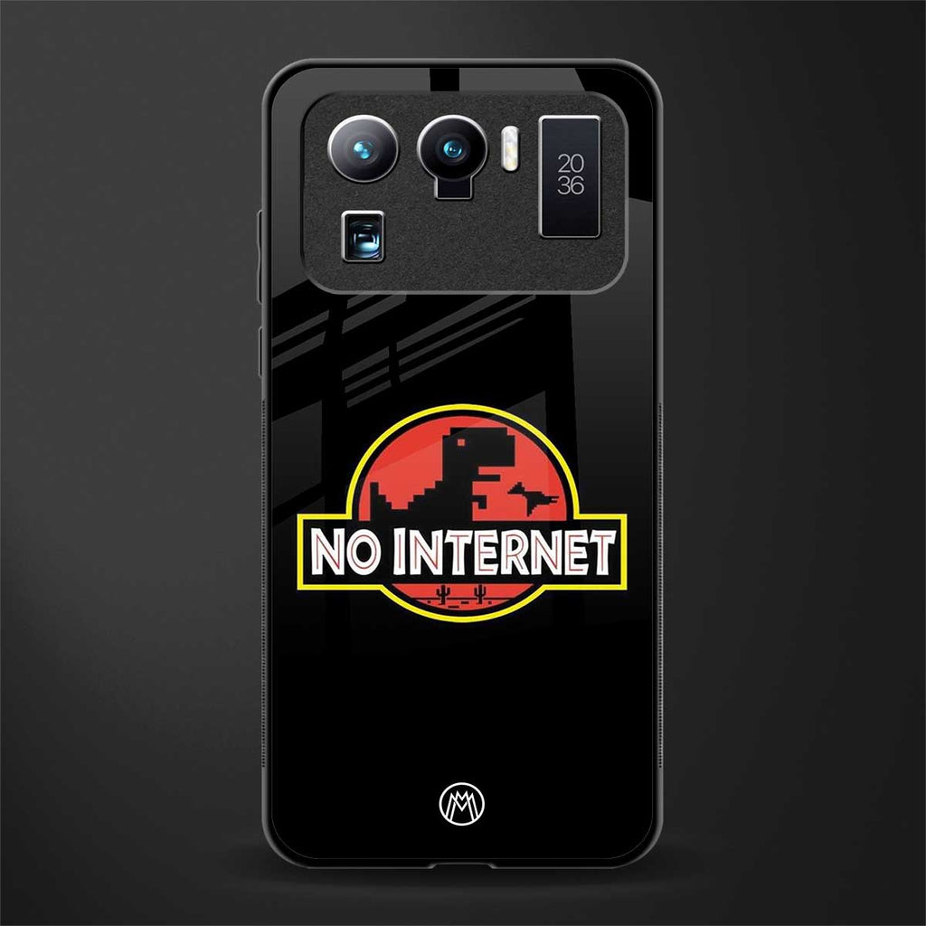 jurassic park no internet glass case for mi 11 ultra 5g image