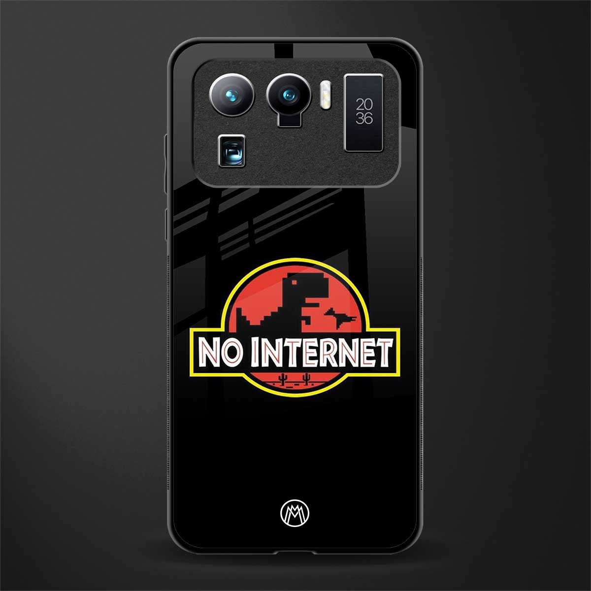 jurassic park no internet glass case for mi 11 ultra 5g image
