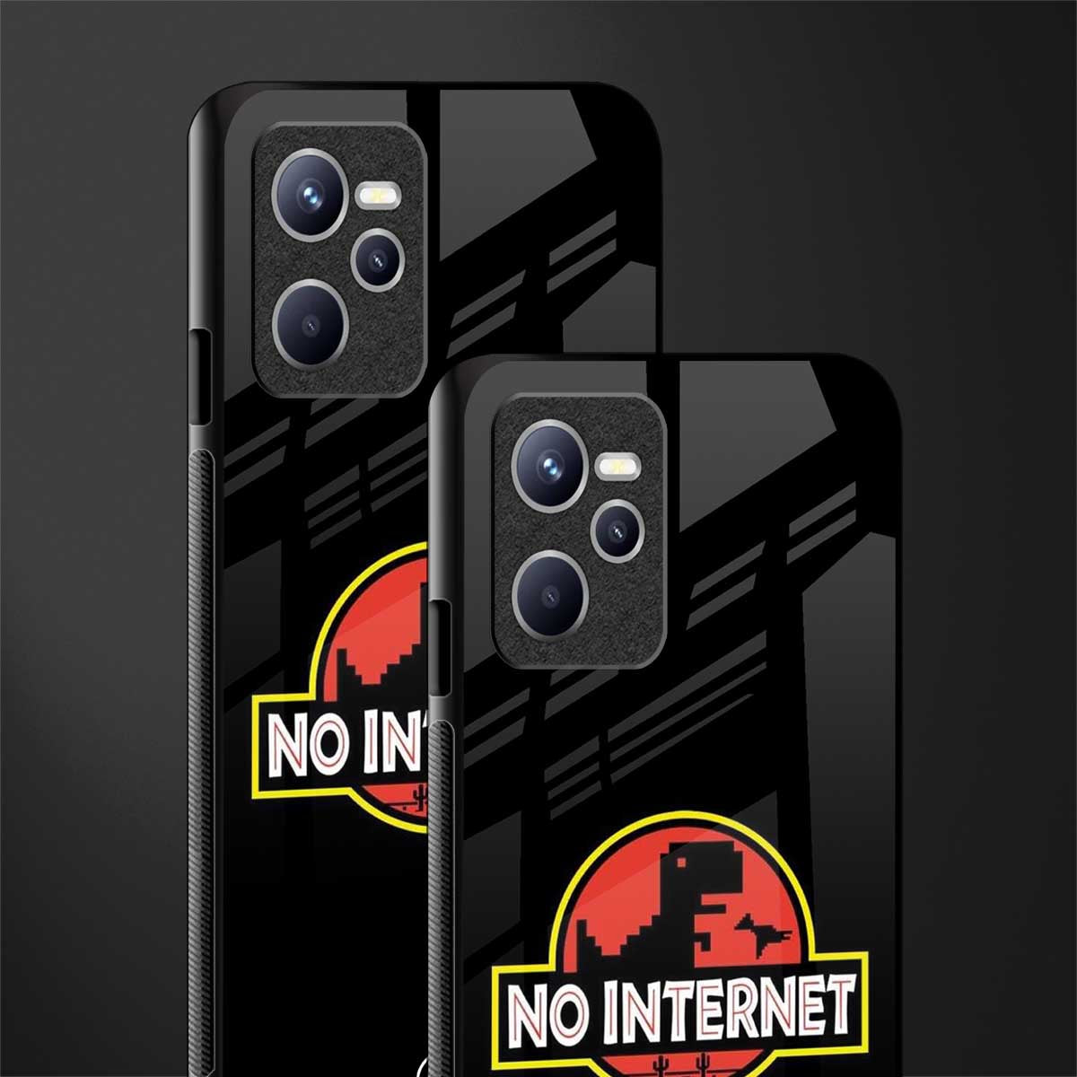 jurassic park no internet glass case for realme c35 image-2