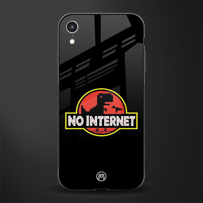 jurassic park no internet glass case for iphone xr image