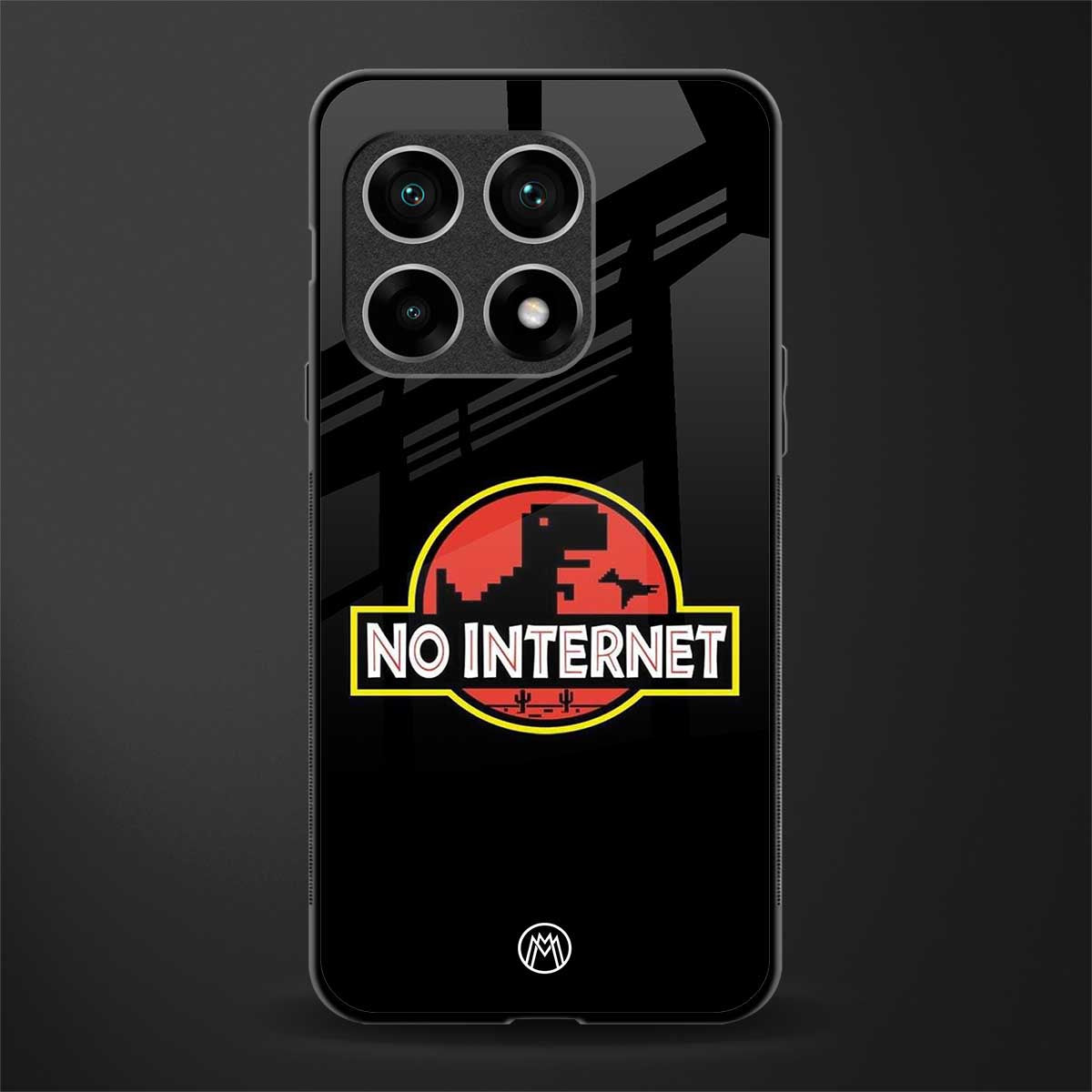jurassic park no internet glass case for oneplus 10 pro 5g image