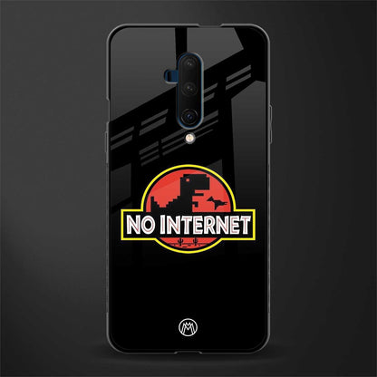 jurassic park no internet glass case for oneplus 7t pro image