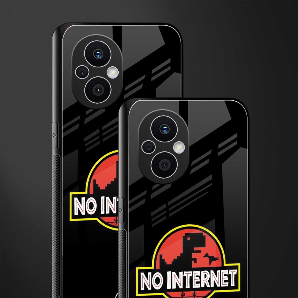 jurassic park no internet back phone cover | glass case for oppo f21 pro 5g