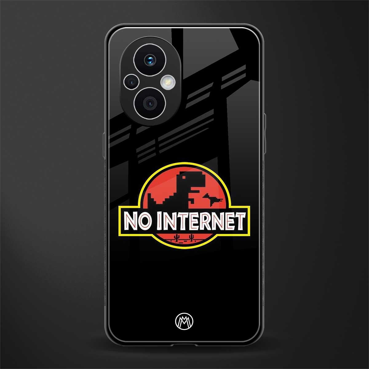 jurassic park no internet back phone cover | glass case for oppo f21 pro 5g