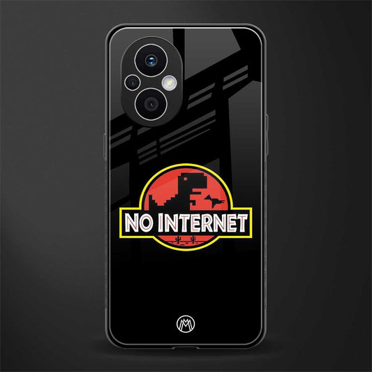 jurassic park no internet back phone cover | glass case for oppo f21 pro 5g
