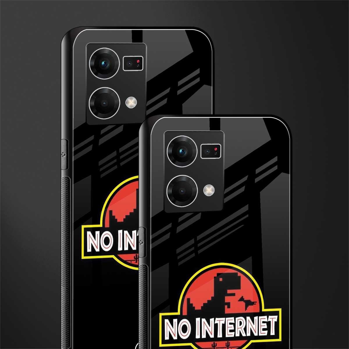 jurassic park no internet back phone cover | glass case for oppo f21 pro 4g