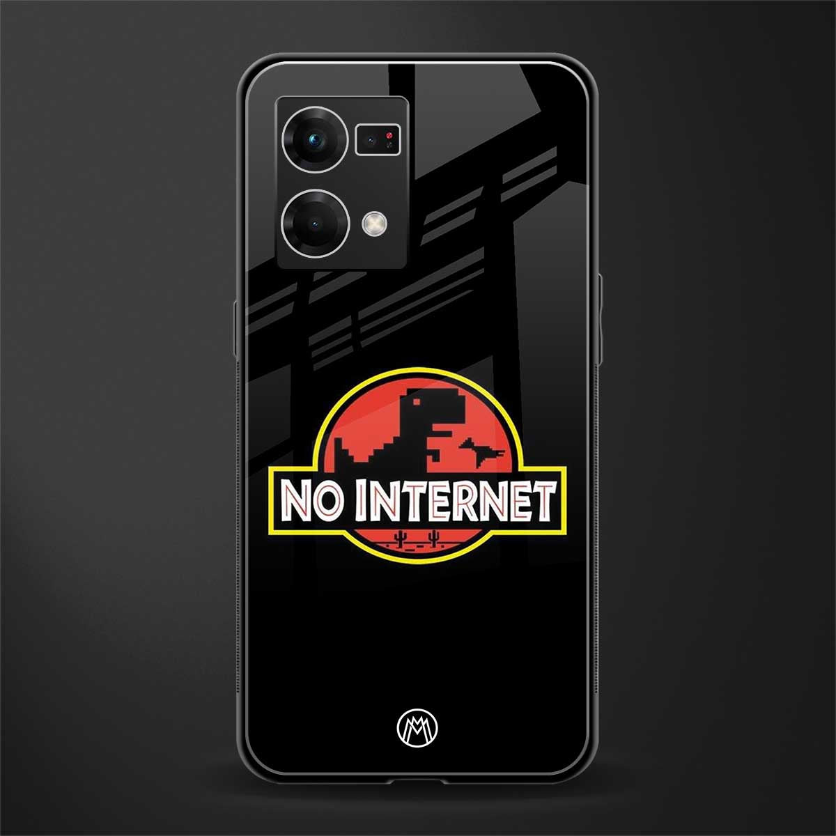 jurassic park no internet back phone cover | glass case for oppo f21 pro 4g