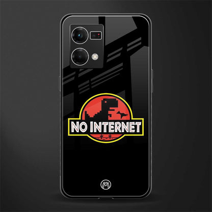 jurassic park no internet back phone cover | glass case for oppo f21 pro 4g