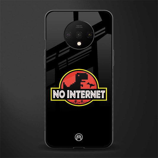 jurassic park no internet glass case for oneplus 7t image