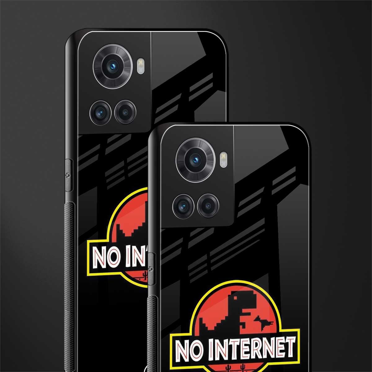 jurassic park no internet back phone cover | glass case for oneplus 10r 5g