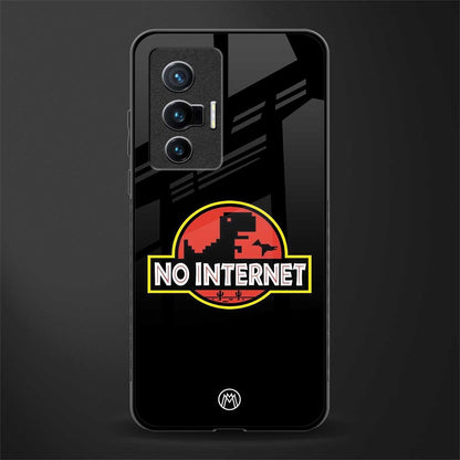 jurassic park no internet glass case for vivo x70 image