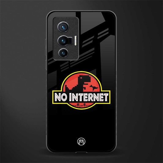 jurassic park no internet glass case for vivo x70 image