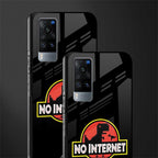 jurassic park no internet glass case for vivo x60 image-2