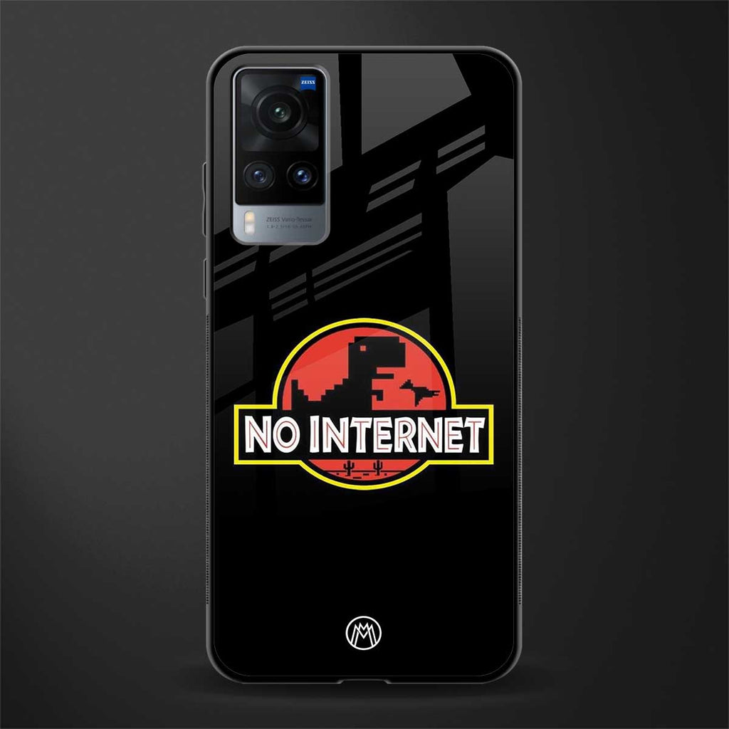 jurassic park no internet glass case for vivo x60 image