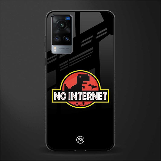 jurassic park no internet glass case for vivo x60 image