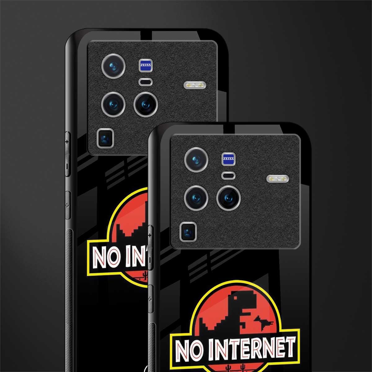 jurassic park no internet glass case for vivo x80 pro 5g image-2