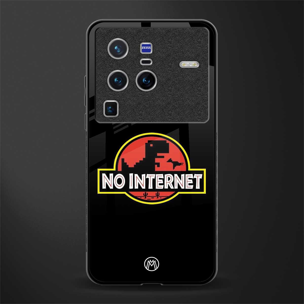 jurassic park no internet glass case for vivo x80 pro 5g image