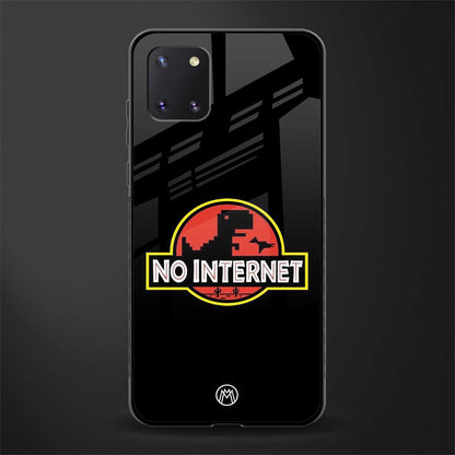 jurassic park no internet glass case for samsung a81 image