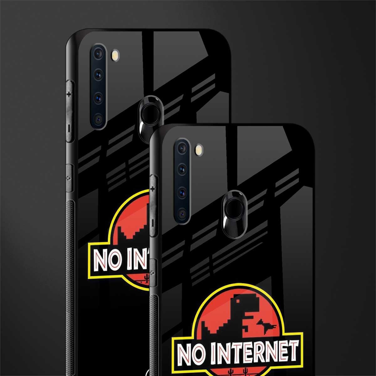 jurassic park no internet glass case for samsung a21 image-2