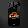 jurassic park no internet glass case for samsung a11 image