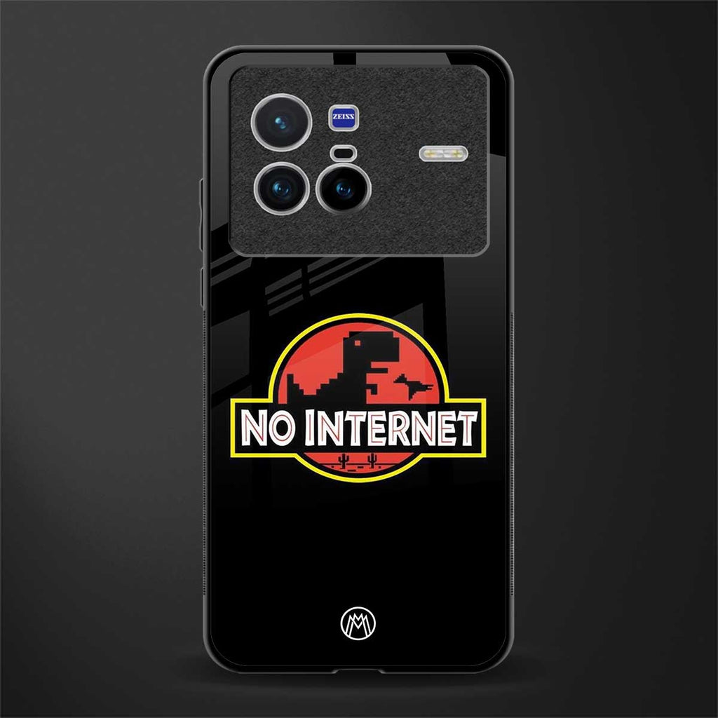 jurassic park no internet glass case for vivo x80 image