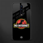 jurassic park no internet glass case for oneplus 8 image