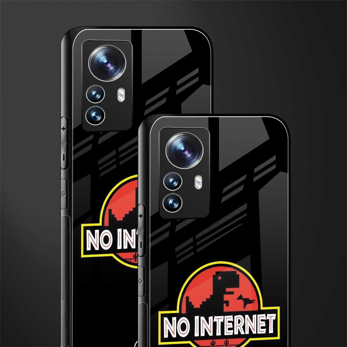 jurassic park no internet back phone cover | glass case for xiaomi 12 pro