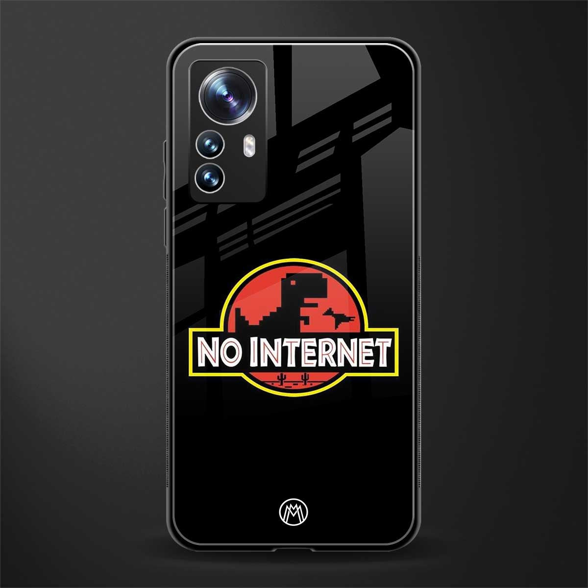 jurassic park no internet back phone cover | glass case for xiaomi 12 pro