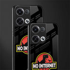 jurassic park no internet back phone cover | glass case for oppo reno 8 pro