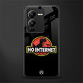 jurassic park no internet back phone cover | glass case for vivo v25 pro 5g