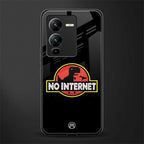 jurassic park no internet back phone cover | glass case for vivo v25 pro 5g