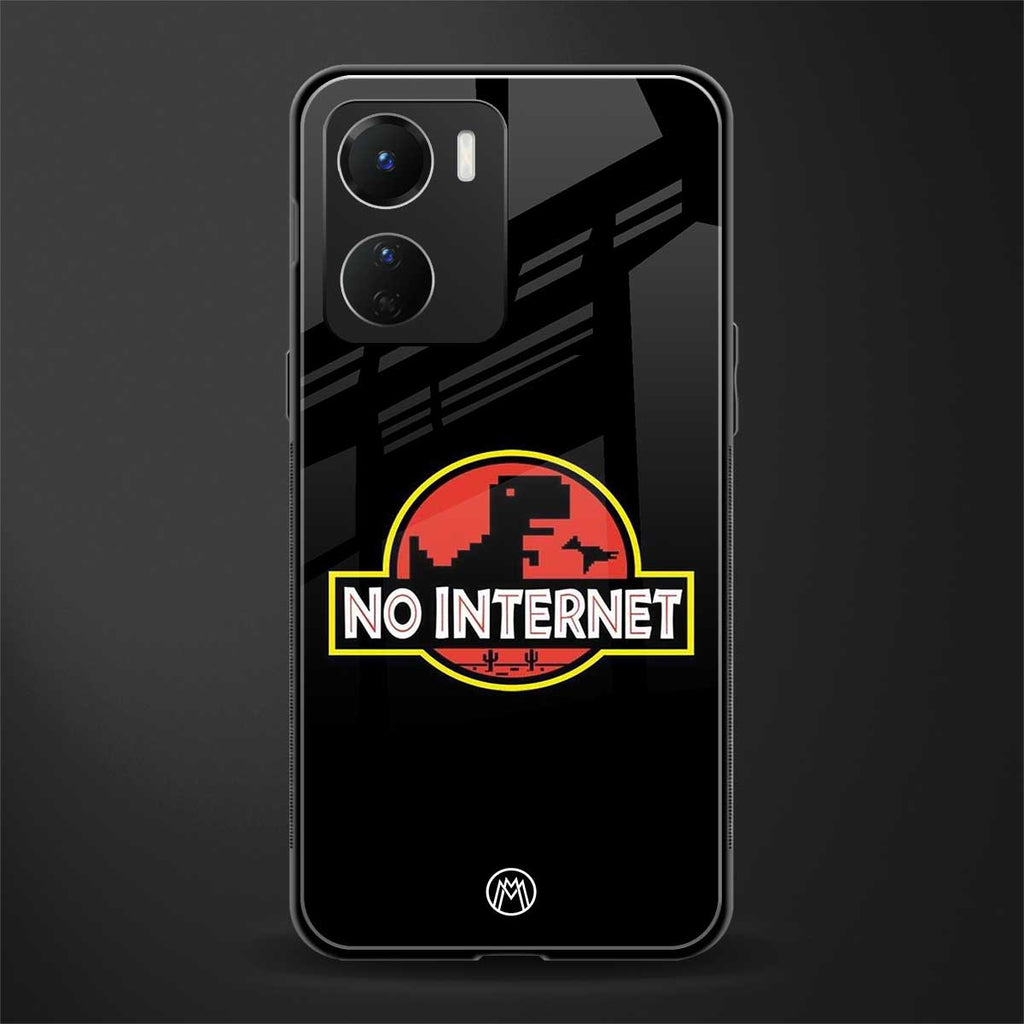 jurassic park no internet back phone cover | glass case for vivo y16