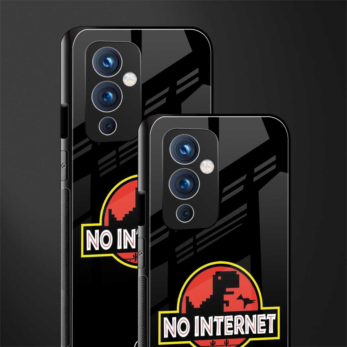 jurassic park no internet back phone cover | glass case for oneplus 9