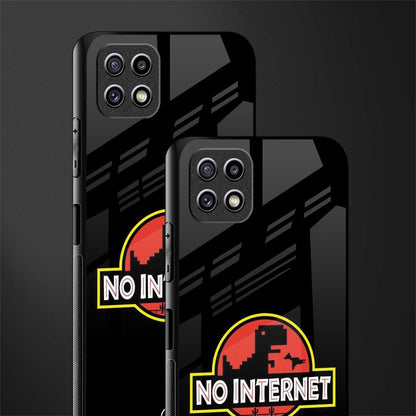 jurassic park no internet back phone cover | glass case for samsung galaxy f42