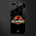 jurassic park no internet glass case for iphone 7 plus image