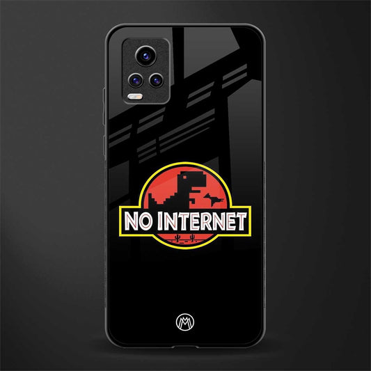 jurassic park no internet back phone cover | glass case for vivo v21e 4g