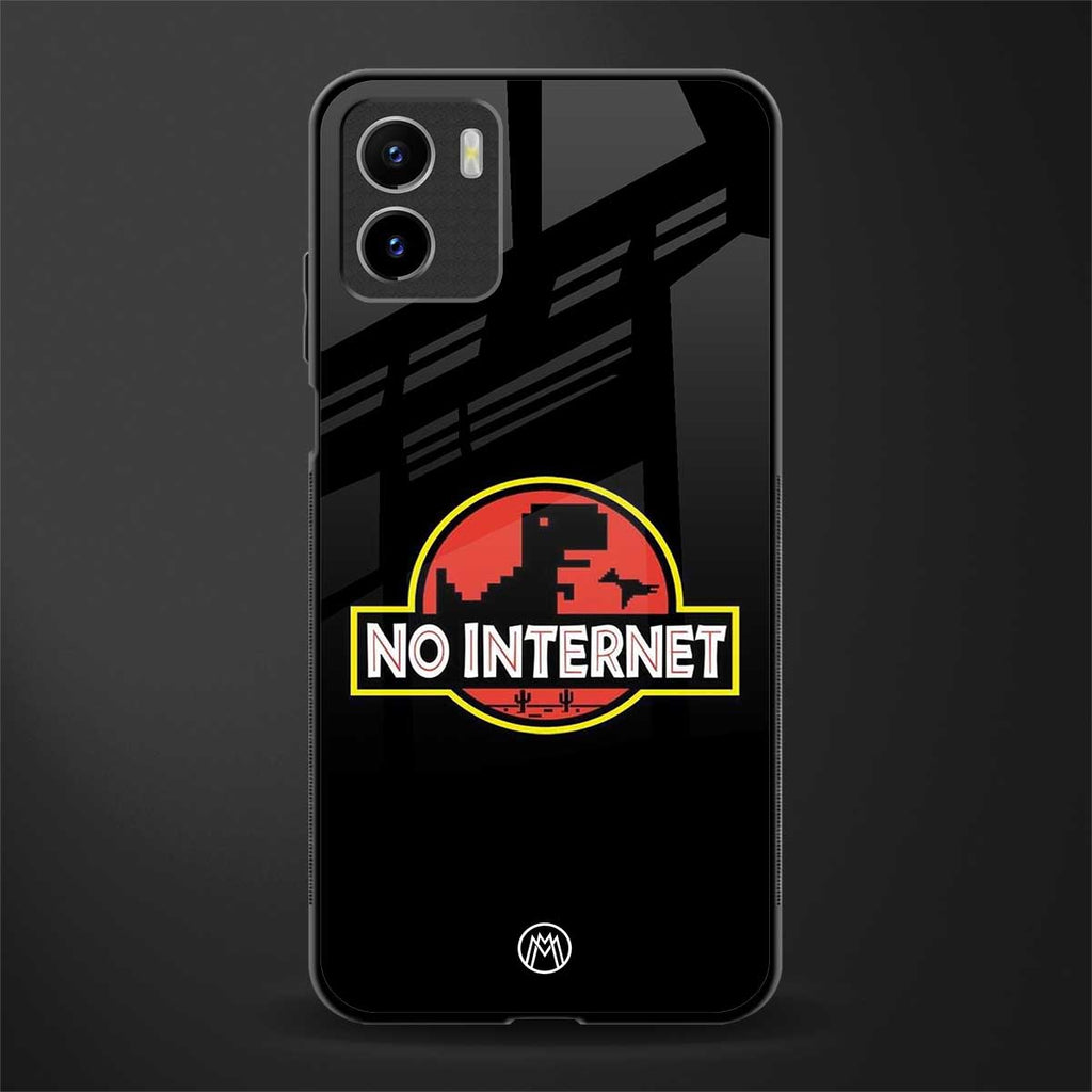 jurassic park no internet back phone cover | glass case for vivo y72