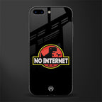 jurassic park no internet glass case for iphone 8 plus image