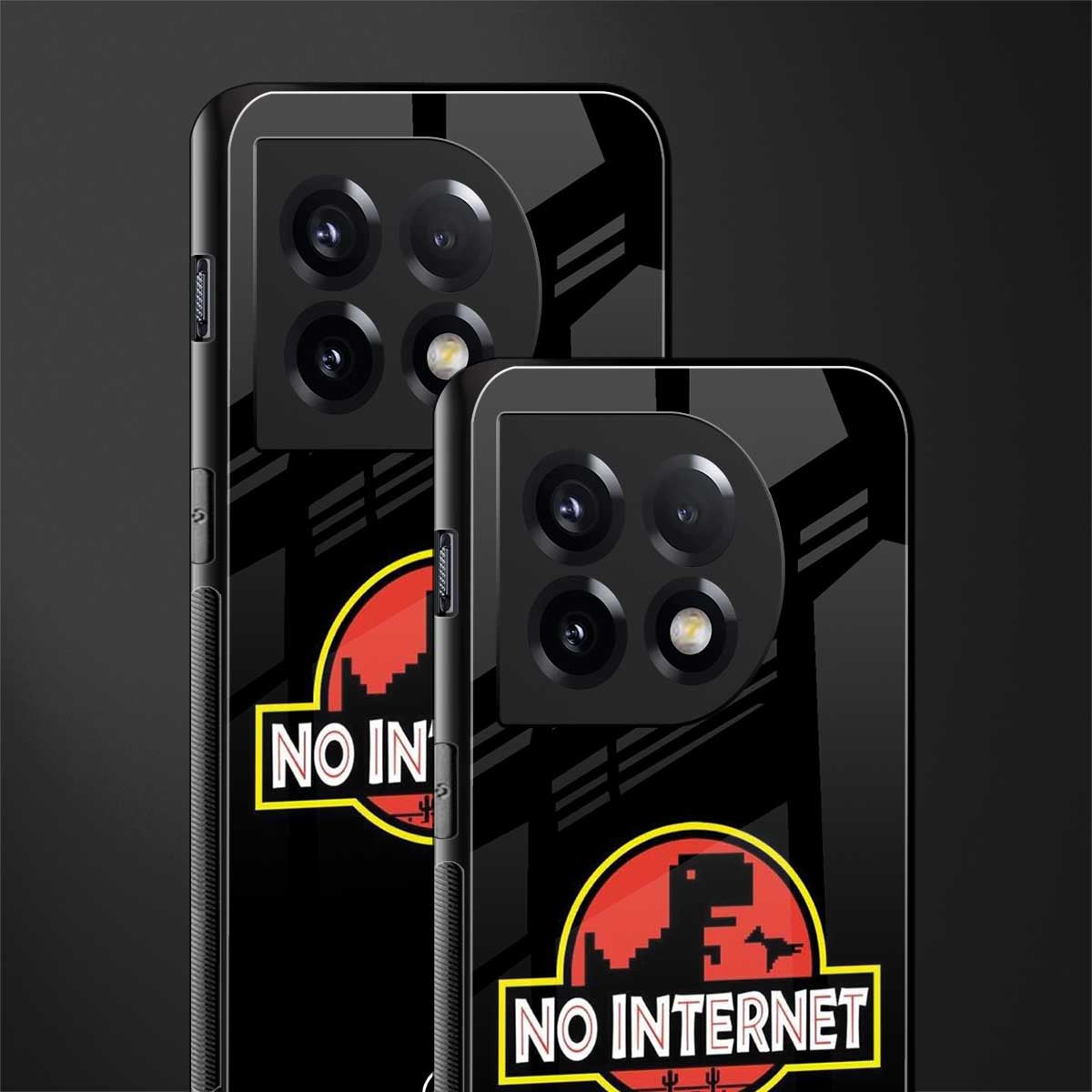 jurassic park no internet back phone cover | glass case for oneplus 11