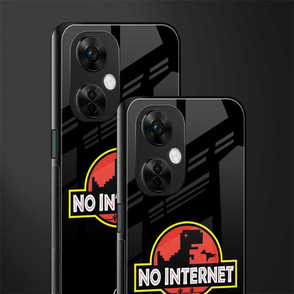 jurassic park no internet back phone cover | glass case for oneplus nord ce 3 lite