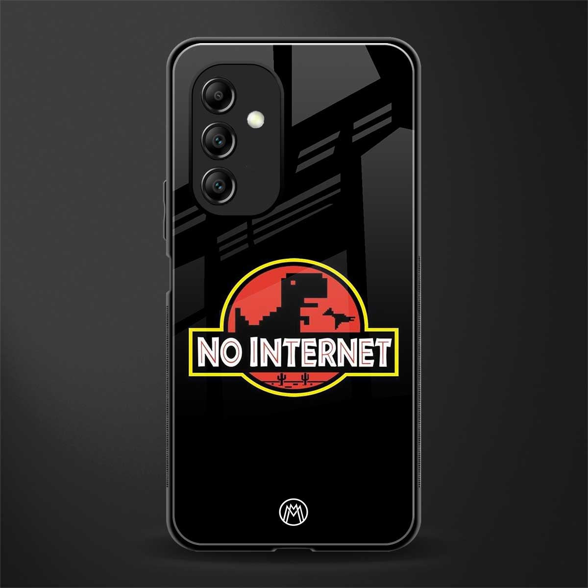 jurassic park no internet back phone cover | glass case for samsung galaxy a14 5g