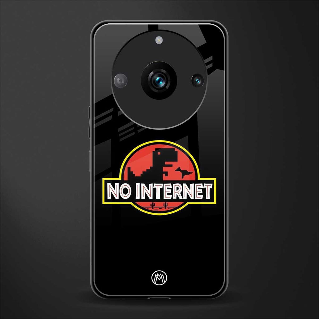 jurassic park no internet back phone cover | glass case for realme 11 pro 5g