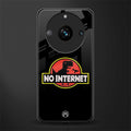jurassic park no internet back phone cover | glass case for realme 11 pro 5g