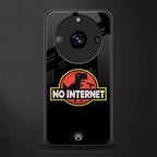 jurassic park no internet back phone cover | glass case for realme 11 pro 5g
