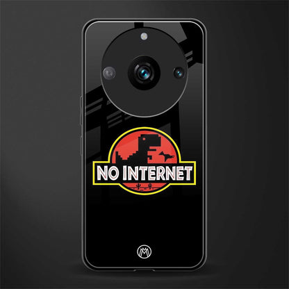 jurassic park no internet back phone cover | glass case for realme 11 pro 5g