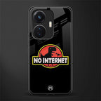 jurassic park no internet back phone cover | glass case for vivo t1 44w 4g
