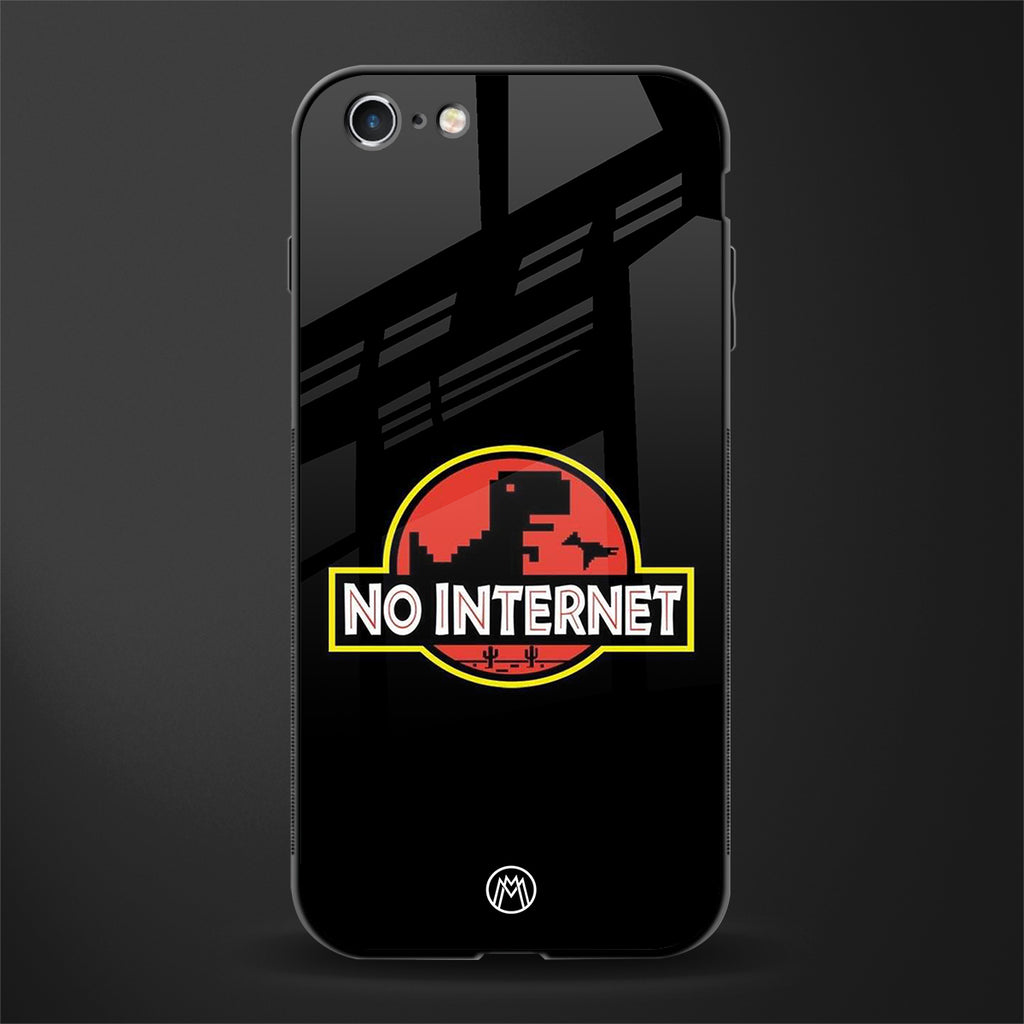 jurassic park no internet glass case for iphone 6s image