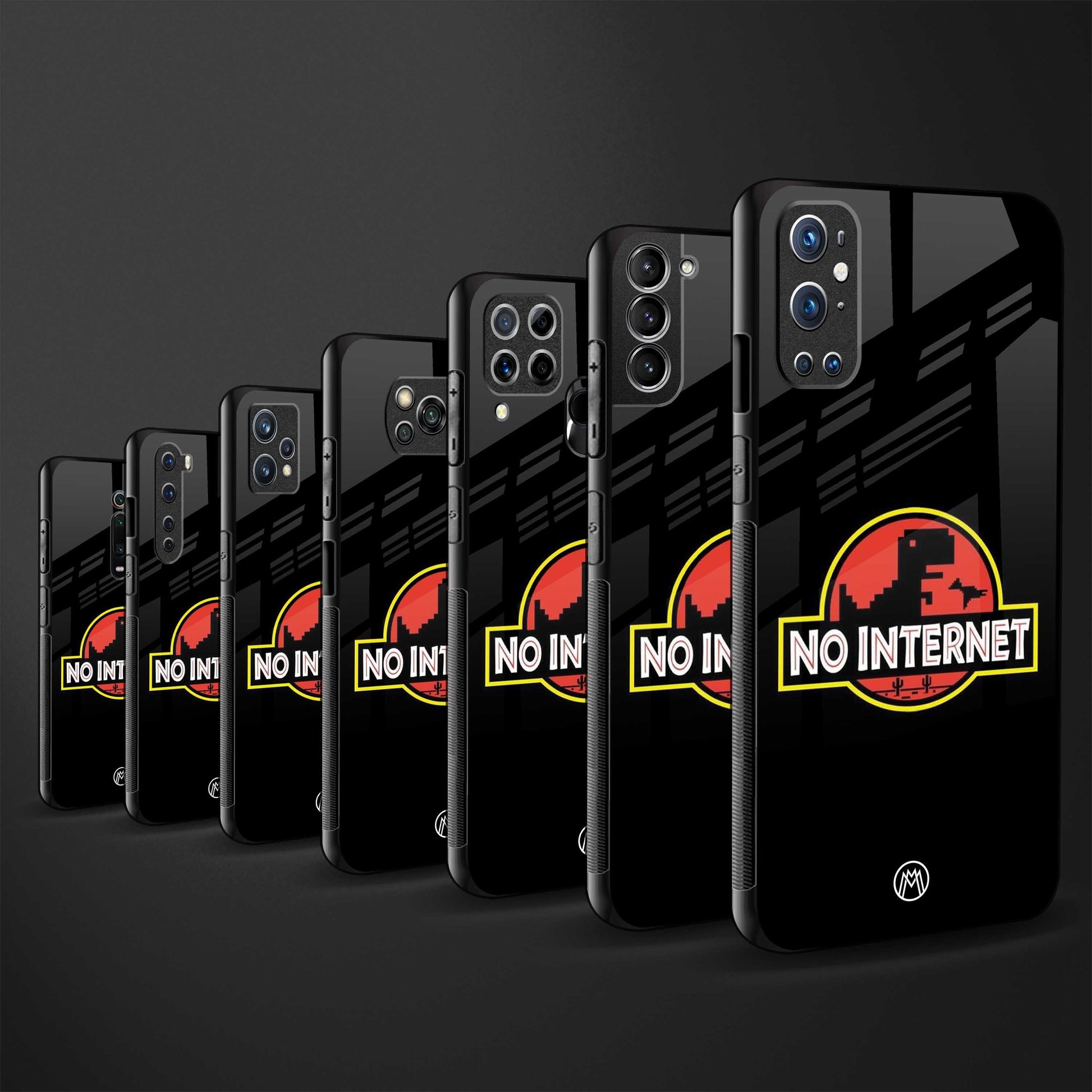 jurassic park no internet glass case for redmi 9i image-3