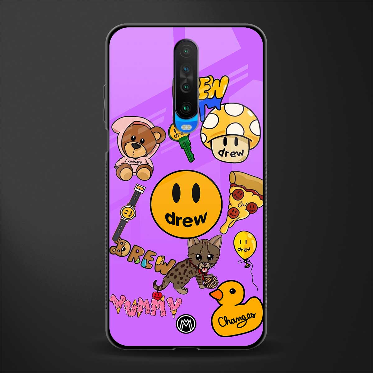 justin bieber glass case for poco x2 image